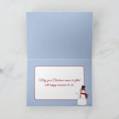 Rendieren En Kerstman Feestdagen Kaart (Binnen)