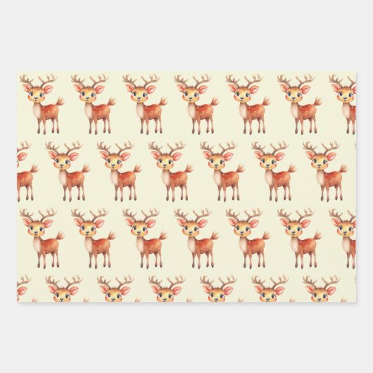 Rendieren en Kerstmis Alligators Inpakpapier Vel (Voorkant 2)