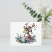 Rendieren en Kerstmis Feestdagenkaart (Staand voorkant)