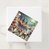  rendieren en kerstverlichting bedankjes labels (In situ)