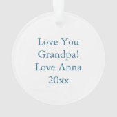 rendieren en kerstverlichting personaliseren ornament (achterkant)