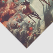 rendieren en kerstverlichting tissuepapier (Detail)