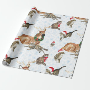 Rendieren en Kitty Katjes Cadeaupapier