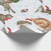 Rendieren en Kitty Katjes Cadeaupapier (Hoek)