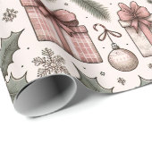  rendieren en kous kerst cadeaupapier (Rol Hoek)