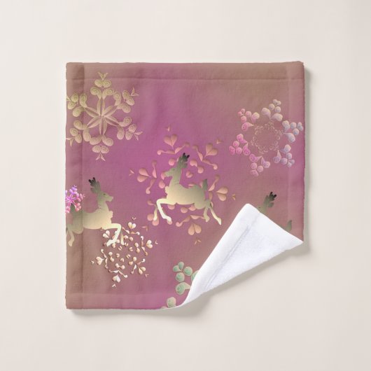 rendieren en neusvlokken bad handdoek (Wasdoekje)