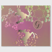 rendieren en neusvlokken cadeaupapier (Vlak)