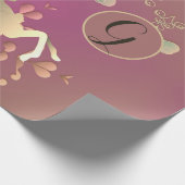 rendieren en neusvlokken cadeaupapier (Hoek)