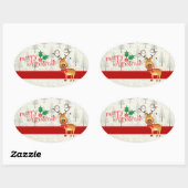 Rendieren en Santa Kerst sticker (Vel)