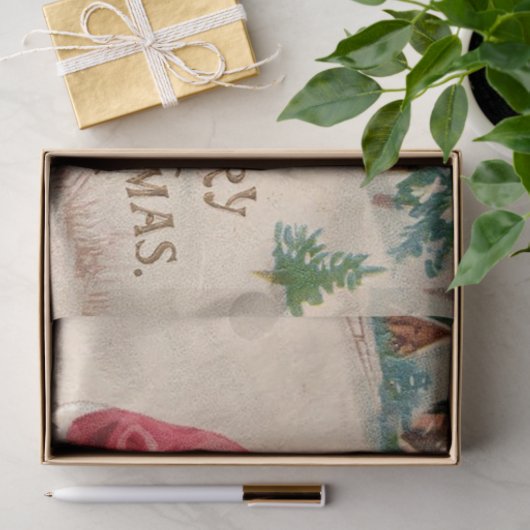  rendieren en sneeuwkerst tissuepapier (Geschenk)