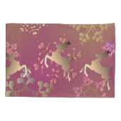 rendieren en sneeuwvlokken op gradiënt-Paars Kussensloop (Achterkant-Links)