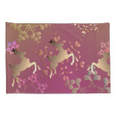 rendieren en sneeuwvlokken op gradiënt-Paars Kussensloop (Achterkant-Rechts)