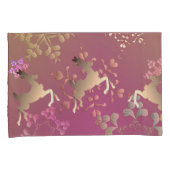 rendieren en sneeuwvlokken op gradiënt-Paars Kussensloop (Voorkant-Rechts)