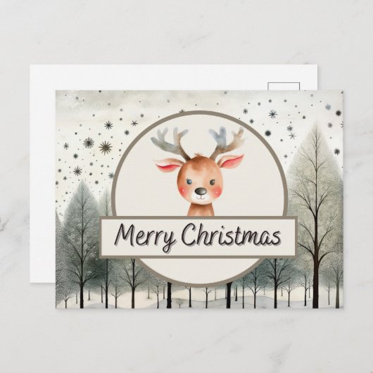 rendieren feestdagenkaart (Voorkant / Achterkant)