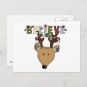 Rendieren Geloof Vakantie Tshirts en Geschenken Feestdagenkaart (Voorkant / Achterkant)