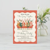 Rendieren grappig Kantoor Vakantie Feest Vriendsma Kaart (Staand voorkant)