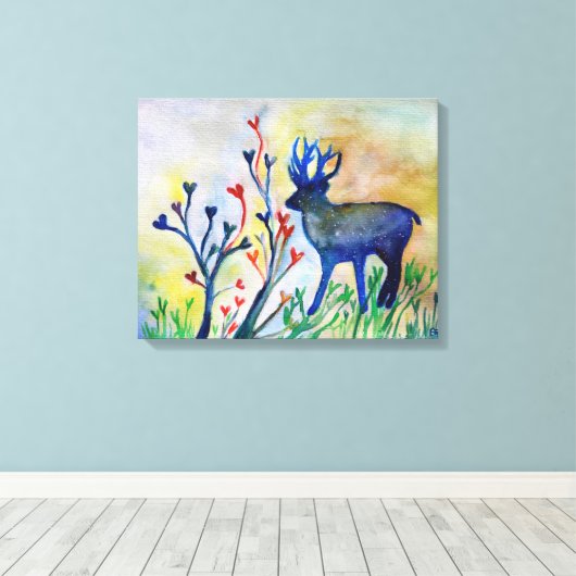 rendieren harten Waterverf romantische kunst singl Canvas Afdruk (Insitu (Houten vloer))