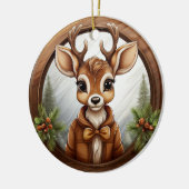 Rendieren, Herten, Antlers, Fawn, Doe Rustiek 🦌🎄 Keramisch Ornament (Links)