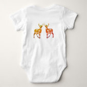 Rendieren, Herten Baby Body Romper (Achterkant)