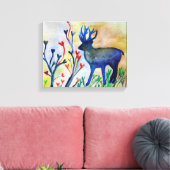 Rendieren Herten Liefde Hart Magische Waterverf Pr Canvas Afdruk (Insitu (Woonkamer))