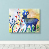 Rendieren Herten Liefde Hart Magische Waterverf Pr Canvas Afdruk (Insitu (Houten vloer))