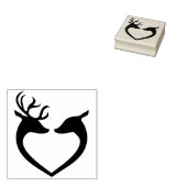 rendieren houden van kunststempel rubberstempel (Gestempeld)