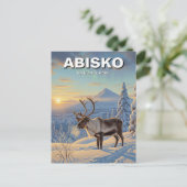 Rendieren in Abisko National Park Zweden Reizen Briefkaart (Staand voorkant)