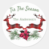 rendieren in de pellen ronde sticker (Voorkant)