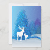 rendieren in de sneeuwpartij kaart (Achterkant)