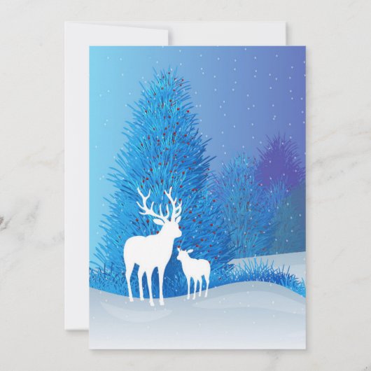 rendieren in de sneeuwpartij kaart (Achterkant)