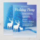 rendieren in de sneeuwpartij kaart (Voorkant / Achterkant)