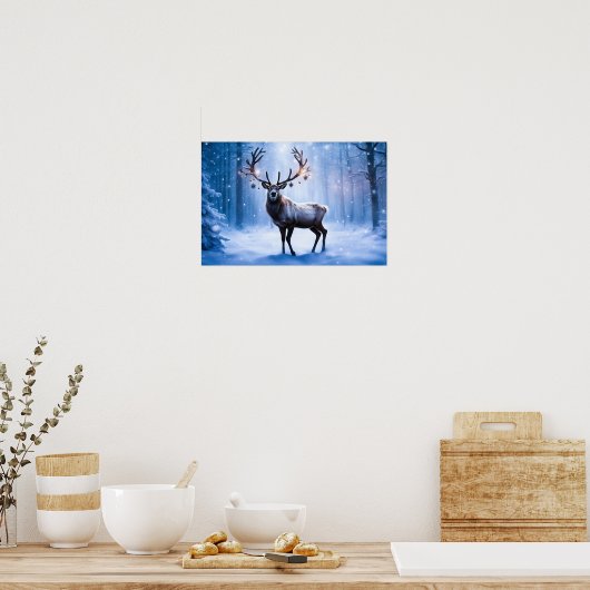 Rendieren in het Magical Forest Poster (Keuken)