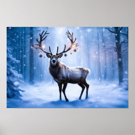 Rendieren in het Magical Forest Poster