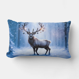 Rendieren in het magische bos Lumbar Pillow Kussen
