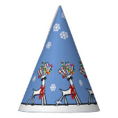 rendieren in het pet van het sneeuwfeest feesthoedjes (Links)