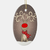 Rendieren in het sneeuwgrijze ornament (Rechts)