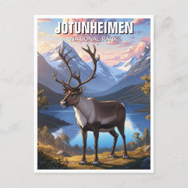 Rendieren in Jotunheimen Nationaal Park Noorwegen Briefkaart