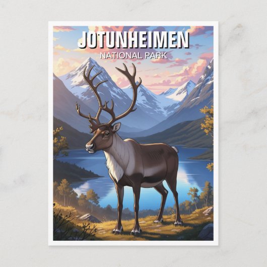 Rendieren in Jotunheimen Nationaal Park Noorwegen Briefkaart (Voorkant)