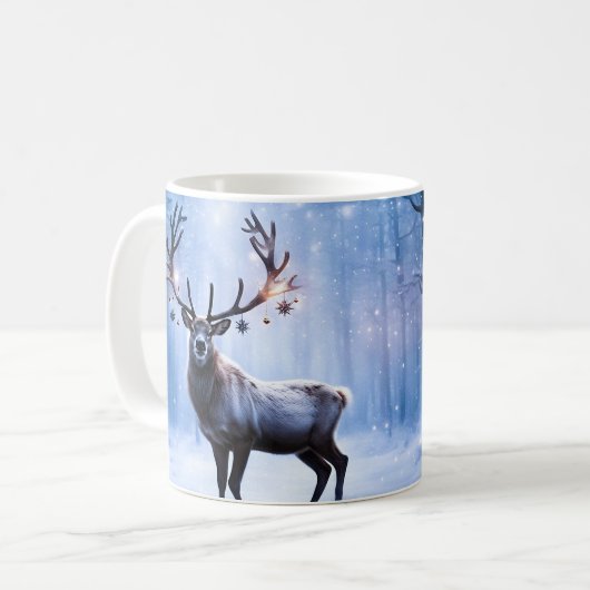 Rendieren in Magisch Woud Koffie Mok (Voorkant links)