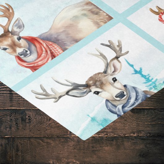 Rendieren in Sjaals Gepersonaliseerde Kerstwinter Tissuepapier