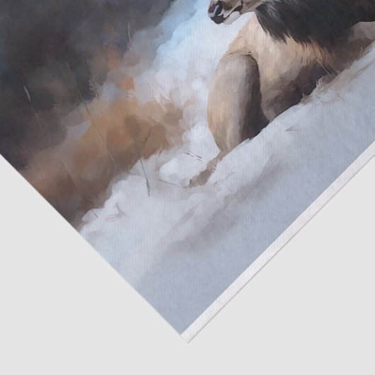 Rendieren in Sneeuw 1 Decoupage Papier (Detail)