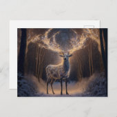 rendieren in sneeuw - milde lichten feestdagenkaart (Voorkant / Achterkant)