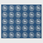 rendieren in Sneeuwaangepaste naam Cadeaupapier (Vlak)