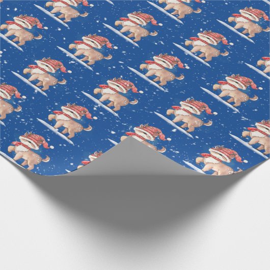 rendieren in Snowflakes Cadeaupapier (Hoek)