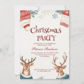 Rendieren in trui en Petten kerstfeest Kaart (Voorkant)