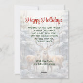 Rendieren in Winter Wonderland Feestdagenkaart (Achterkant)