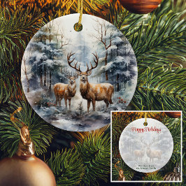 Rendieren in Winter Wonderland Keramisch Ornament