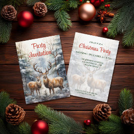 Rendieren in Winter Wonderland Kerstfeest Kaart