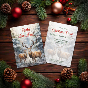 Rendieren in Winter Wonderland Kerstfeest Kaart