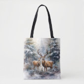 Rendieren in Winter Wonderland Tote Bag (Voorkant)